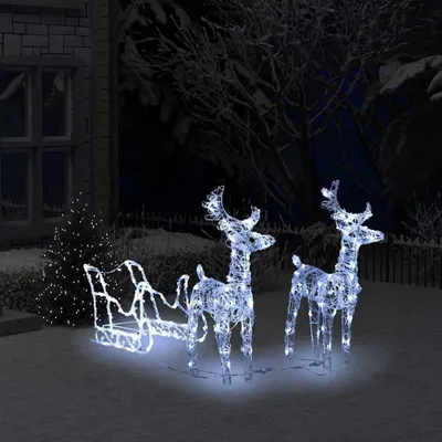 Immagine prodotto di Vidaxl Weihnachtsdekorationen Rentier und Ärmel 160 LED 130 cm Acrilico