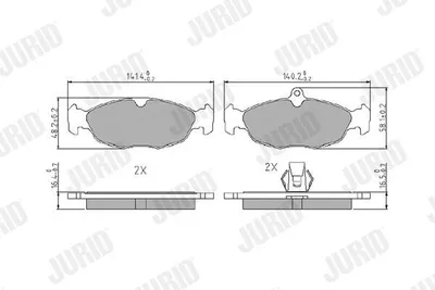 Produktbild von JURID Bremsbeläge Satz Hinten für JAGUAR XJ (NAW, NBW) 573940J