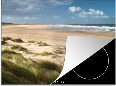 Produktbild von KitchenYeah© Herdabdeckplatte Sand - Düne - Meer , 71x52cm, Küche Deko, Glaskeramikkochfeld Herdabdeckung, Abdeckplatte fùr Kochfeld