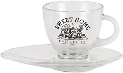 Zdjęcie produktu dla Clayre & Eef Kaffeetasse mit Untertasse 10x8x8 - 17x10x2 cm 230 ml 6GL3411