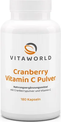 Produktbild von Vitaworld Cranberry Vitamin C Kapseln, 180 St. Kapseln