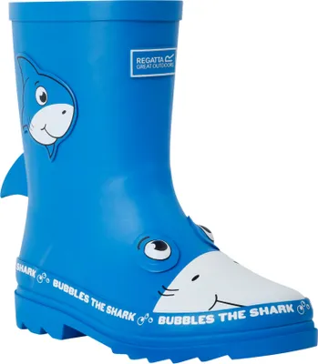 Immagine prodotto di Regatta - Kinder Gummistiefel "Mudplay II", Bubbles Der Hai RG11539 (32 EU) (Blau)