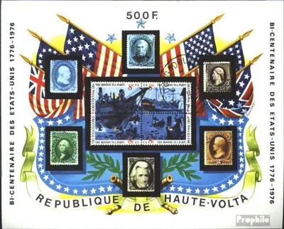 Produktbild von Briefmarken Obervolta 1975 Mi Block31 (kompl.Ausg.) gestempelt Unabhängigkeit der USA