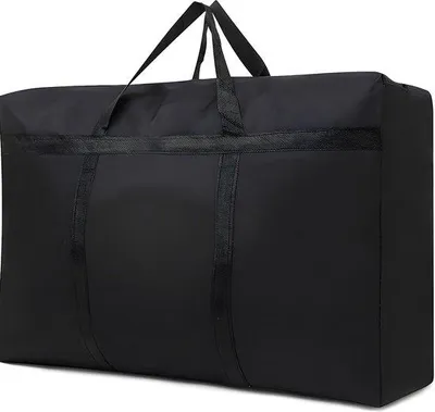 Produktbild von Ibenzoa® Extra große schwarze Aufbewahrungstasche 100 L – Oxford‑Gewebe, 80 x 48 x 25 cm, verstärkte Tragegriffe & Reißverschluss