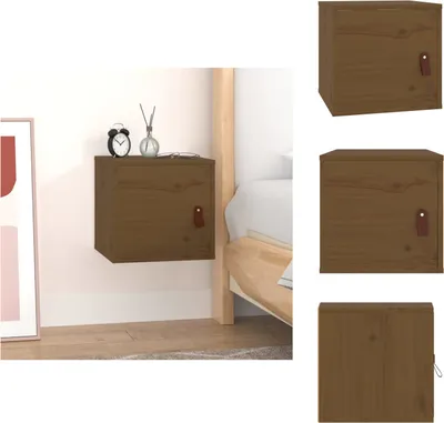 Produktbild von vidaXL Wandschrank Honigbraun 31,5x30x30 cm Massivholz Kiefer -  Wandregale