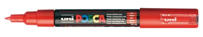 Produktbild von POSCA PC-1MC Rot, Rot, Mehrfarbig, 1 Farben, Extrafein, Tinte auf Wasserbasis, Rundspitze