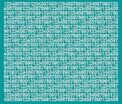 Immagine prodotto di Adesivi numerati autoadesivi, 7 mm, turchese lucido