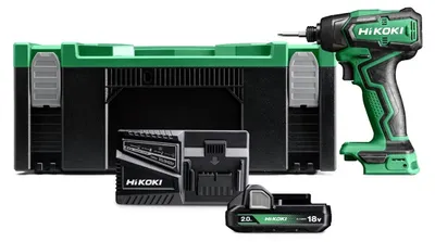 Produktbild von Hikoki WH18DDWRZ, Schlagschrauber, Pistolengriff, 1/4", Schwarz, Grün, 3200 RPM, 140 Nm