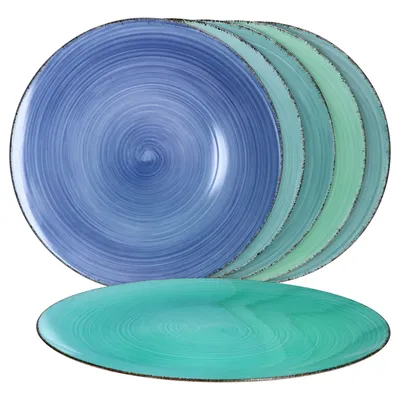 Produktbild von 6x Platzteller Blue Curacao Blau Tisch-Unterlage Deko-Accessoire Platz-Set