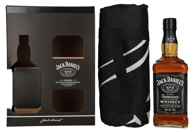 Image de Jack Daniel's Tennessee Whiskey 40% Vol. 0,7l en boîte cadeau avec Party Blanket