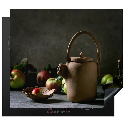 Produktbild von KitchenYeah© Herdabdeckplatte Teekanne - Tee - Stilleben , 57x51cm, Küche Deko, Glaskeramikkochfeld Herdabdeckung, Abdeckplatte fùr Kochfeld