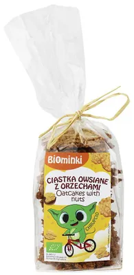 CIASTKA OWSIANE Z ORZECHAMI WŁOSKIMI BIO 170 g - BIOMINKI