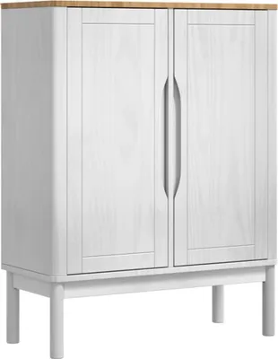 Produktbild von Sideboard FLORO Weiß 70 x 30 x 70,5 cm Massivholz Kiefer