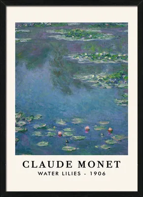 Produktbild von Gerahmtes Bild Monet Water Lilies 53x73 cm