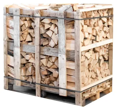 Produktbild von Halbe Palette kammergetrocknetes gespalten Buchen Brennholz 25 cm