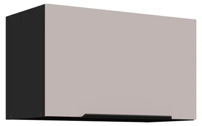 Produktbild von Küchen Kurzhängeschrank 60 cm ARONA Kaschmir beige matt + Schwarz matt Küchenzeile Küchenblock Küche Einbauküche