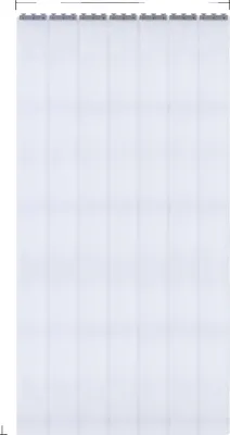 Produktbild von PVC-Streifenvorhang, langlebiges Material, einfache Installation, WEISS, Ösenoberseite