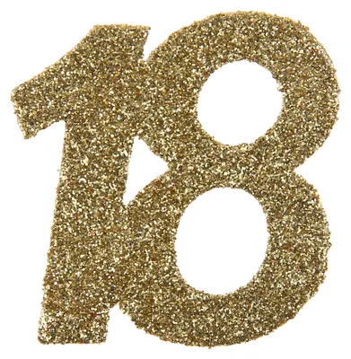 Produktbild von 6 Glitter-Konfetti Streudeko 18 gold