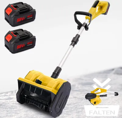 Produktbild von 900W kabellose elektrische Schneefräse,21V elektrischer Schneeschieber,Faltbar Schneefräse,Zusatzgriff ,Schneeräumgeräte Mit 2×3000 mAh große Batterie