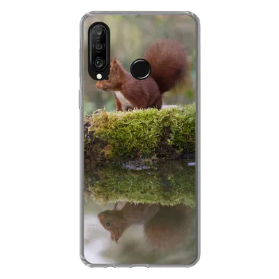 Produktbild von MuchoWow® Handyhülle Schutzhülle Hülle für Huawei P30 Lite Waldtiere - Wasser - Moos Silikon Softcase Handy Hülle - Handyhülle