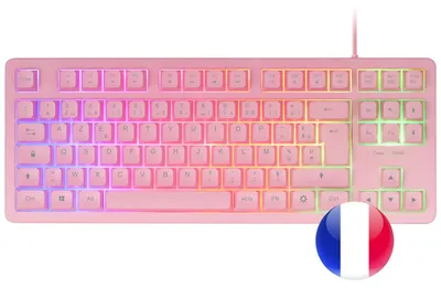 Produktbild von Mars Gaming MCP-RGB3P, Kabelgebunden, USB, Membran Key Switch, RGB-LED, Pink, Maus enthalten