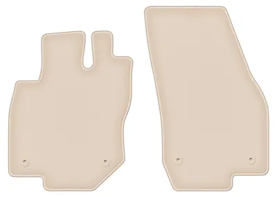 Immagine prodotto di Tappetini anteriori in velluto PREMIUM beige compatibili con VW Tiguan III (2024-, SUV) – con fissaggi – su misura