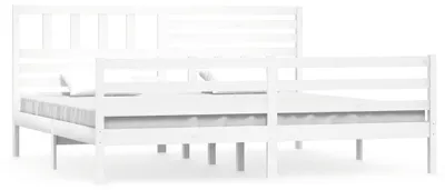Immagine prodotto di vidaXL Letto in legno massiccio bianco 200x200 cm