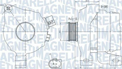 Image de MAGNETI MARELLI 063732001010 Alternateur x
