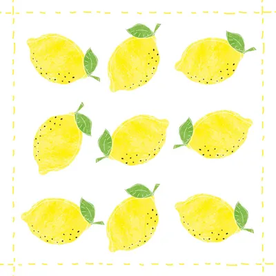 Obrázek produktu pro PPD Fashion Lemon Allover ubrousky, 20 ks, Stolní ubrousky, hedvábný papír, 12,5 cm, 1251970