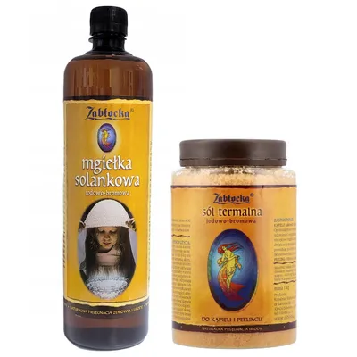 Produktbild von Zablocka Salznebel 950ml + Thermal-Jod-Brom-Salz Zablocka - zum Baden und Schrubben 1 kg