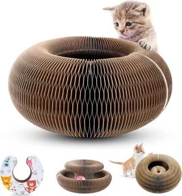 Produktbild von Magic Organ Kratzbrett für Katzen mit Glöckchen - Katzenspielzeug rund um das Bett, Kratzspielzeug für Katzen