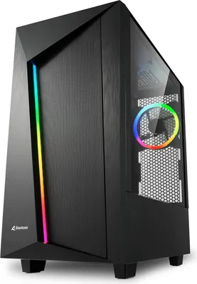 Immagine prodotto di Sharkoon 4044951030163 Sharkoon Gehäuse REV100             ATX       1xGlas schwarz