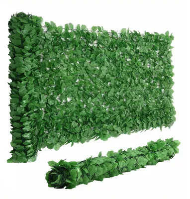Zdjęcie produktu dla Sztuczny żywopłot ogrodowy - Ciemnozielony - 300 x 150 cm - Osłona prywatności do ogrodu i balkonu