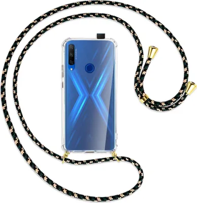 Produktbild von Handykette Backcover-Schutzhülle mit Band (Metall goldfarben) für Honor 9X / 9X Premium - camouflage