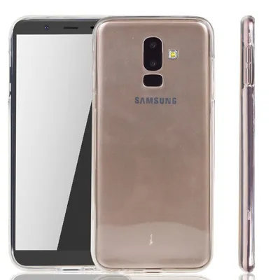 Productafbeelding van Samsung Galaxy J8 2018 hoesje, beschermende telefoonhoes, 360 graden, transparante TPU-cover