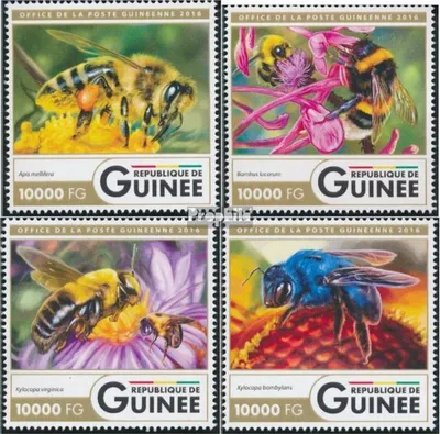 Produktbild von Briefmarken Guinea 2016 Mi 11931-11934 (kompl. Ausgabe) postfrisch Bienen