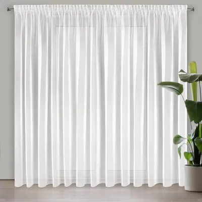 Obrázek produktu pro Záclona ESEL bílá 400x250 cm volánová páska