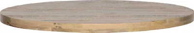 Produktbild von WOOOD Tablo Runder Tischplatte aus Mangoholz, Ø 120 cm, White Wash