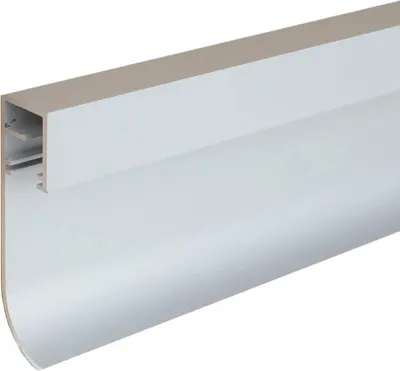Produktbild von PROVISTON Licht Metallsockelleiste 15.8 x 60 x 2500 mm LED Fußleiste Aluminium Ungebohrt Farbe Silber Indirekte Beleuchtung