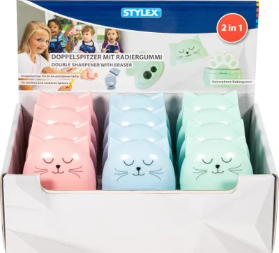 Immagine prodotto di Anspitzer mit Radiergummi "Katze" 12 Stück Verkaufseinheit 666528 4044186426007