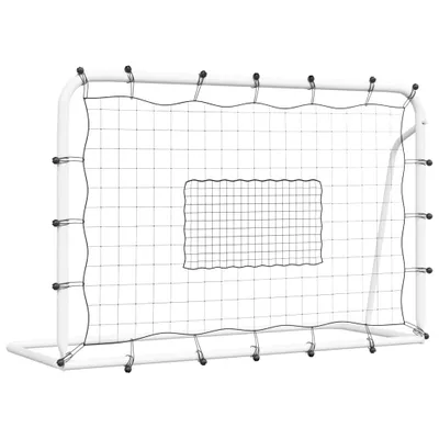 Image de Filet de rebond de football blanc noir 184x61x123 cm acier PE