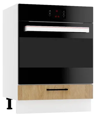 Produktbild von Küchenunterschrank 60 cm - Hicora-Eiche - Einbauschrank für den Backofen - Höhenverstellbar