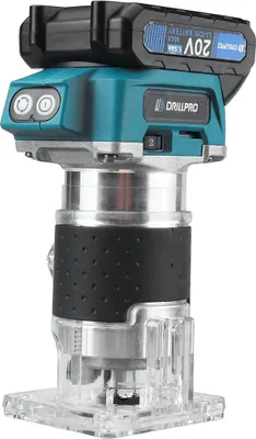 Obrázek produktu pro Akumulátorová fréza na hrany - fréza 18V - bezkartáčový motor, 30000 ot/min, kleština 6,35 mm, 440 W, bez baterie - Braun
