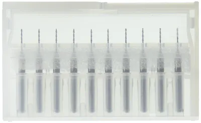 Obrázok produktu pre 10 kusov vrtákov s priemerom 0,7 mm, spirálovitou drážkou, vyrobených zo karbidu wolframu, určených na mikroobvody
