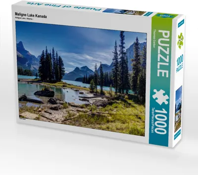 Produktbild von CALVENDO Puzzle Maligne Lake Kanada | 1000 Teile Lege-Größe 64x48cm Foto-Puzzle für glückliche Stunden