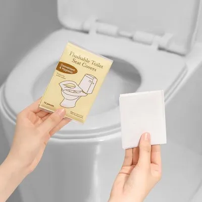 Produktbild von Einweg-Toilettenkissen, 180 Stück - aus Zellulose - hygienischer Toilettenschutz - ideal für unterwegs