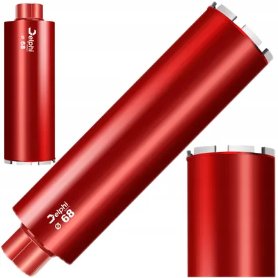 Image de Delphi Tools : trépan diamanté pour béton, 68 x 450 mm, filetage 1 1/4 UNC, 6 segments