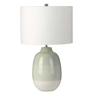 Immagine prodotto di Lampada da tavolo in Vetroceramica Chelsfield bianco-verde 1xE27x60W Vetroceramica / gesso dimensioni: 61x36x19,5 cm IP20 Elstead