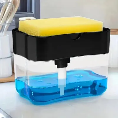 Obrázek produktu pro Funkční držák na utěrky, černý, organizér do kuchyňského dřezu