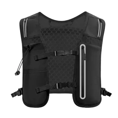 Produktbild von Lauf Trinkweste, 4 Liter Lauf Trinksystem, Mit Sicherheitsreflektoren Und 500-ml-Wasserflasche, Unisex, Für Jogging Radfahren Wandern Trailrunning